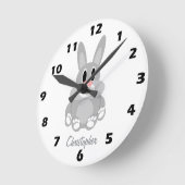 Rabbit Design Personalised Ronde Klok (Hoek)