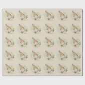 RABBIT DIE EEN KARROT EET, KUTE BUNNY GIFT WRAP CADEAUPAPIER (Vlak)