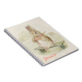 RABBIT DIE EEN KARROT EET, KUTE BUNNY NOTEBOOK NOTITIEBOEK (Rechterzijde)