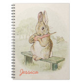 RABBIT DIE EEN KARROT EET, KUTE BUNNY NOTEBOOK NOTITIEBOEK (Voorkant)