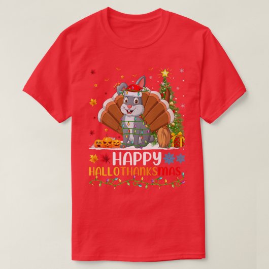 Rabbit Dierenvriend Funny Happy Rabbit HelloBedank T-shirt (Design voorkant)