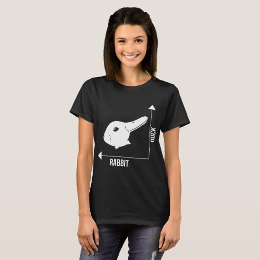 Rabbit Duck Graph Wiskunde Pasen T-shirt (Voorkant volledig)