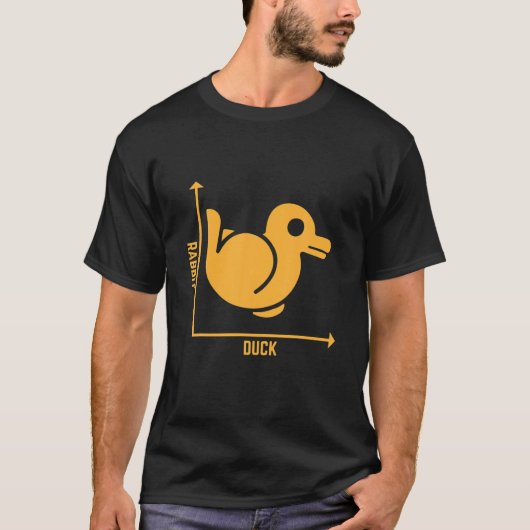 Rabbit Duck Graph Wiskunde Pun Student Teacher Gif T-shirt (Voorkant)