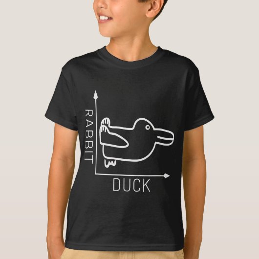Rabbit Duck Illusion - Wiskunde Graph Drawing Phil T-shirt (Voorkant)