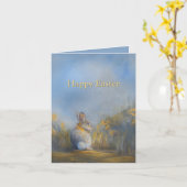 Rabbit EASTER 4 x 5.6" Kaart (Gele Bloem)
