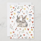 Rabbit Easter Brunch Party Kaart (Achterkant)