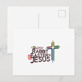 Rabbit Easter is een Christelijk geschenk van Jesu Feestdagenkaart (Voorkant / Achterkant)