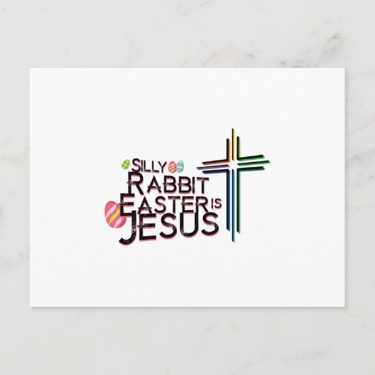 Rabbit Easter is een Christelijk geschenk van Jesu Feestdagenkaart (Voorkant)