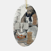 Rabbit Eating Pancake Breakfast Keramisch Ornament (Rechts)