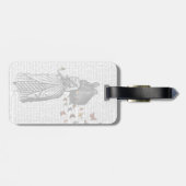 Rabbit en Butterfly Parasol 2 Bagagelabel (Achterkant horizontaal)