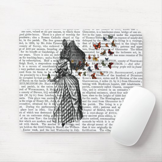 Rabbit en Butterfly Parasol 2 Muismat (Met muis)