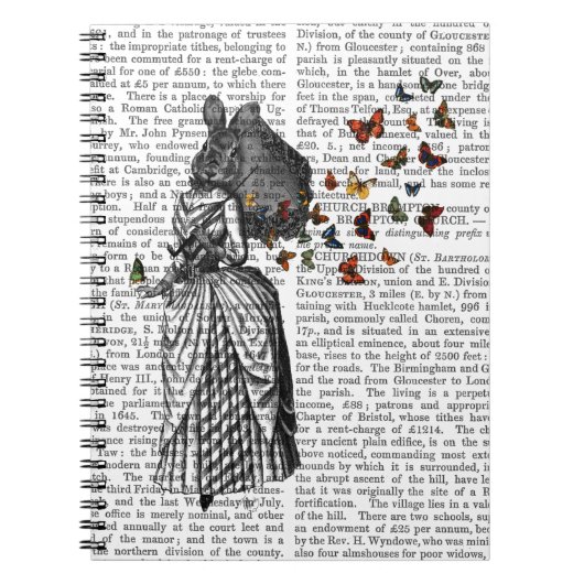 Rabbit en Butterfly Parasol 2 Notitieboek (Voorkant)