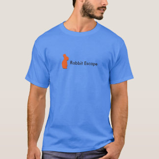 Rabbit Escape logo+name t-shirt (blauw)