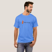 Rabbit Escape logo+name t-shirt (blauw) (Voorkant volledig)
