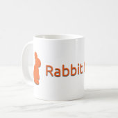 Rabbit Escape mok (wit) (Voorkant links)