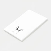 Rabbit Face Silhouette Post-it® Notes (Schuin)