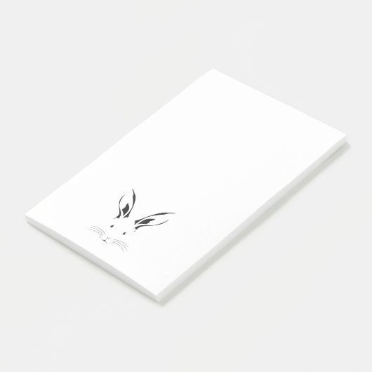 Rabbit Face Silhouette Post-it® Notes (Schuin)