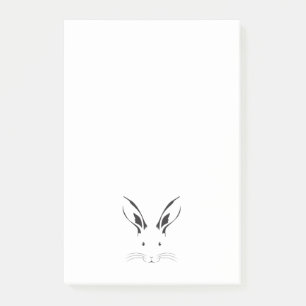Rabbit Face Silhouette Post-it® Notes