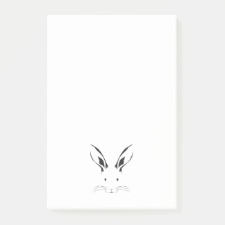 Rabbit Face Silhouette Post-it® Notes