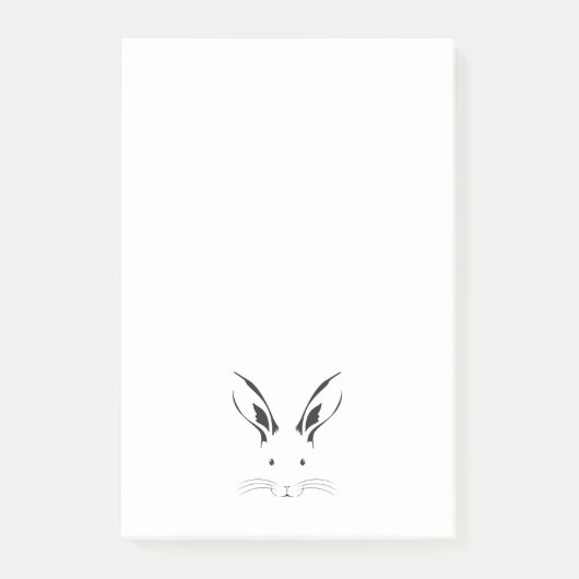 Rabbit Face Silhouette Post-it® Notes (Voorkant)