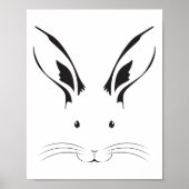 Rabbit Face Silhouette Poster (Voorkant)