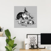 Rabbit Family - Archivering Print (Thuiskantoor)