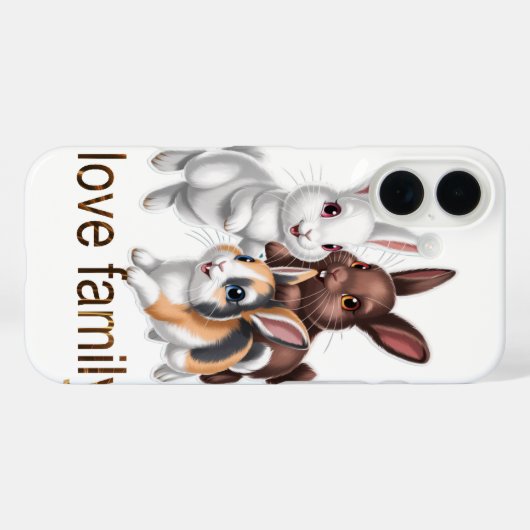 Rabbit family  Case-Mate iPhone case (Achterkant (horizontaal))