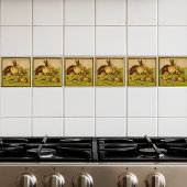 Rabbit Family Design Keramische Tegel Tegeltje
