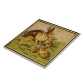 Rabbit Family Design Keramische Tegel Tegeltje (Zijkant)