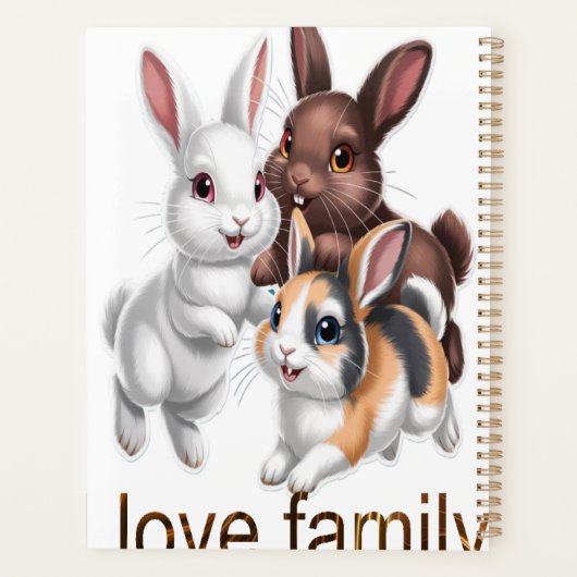 Rabbit family  planner (Achterkant)