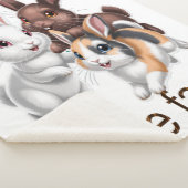 Rabbit family  sherpa deken (3/4)