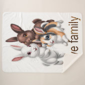 Rabbit family  sherpa deken (Voorkant (horizontaal))