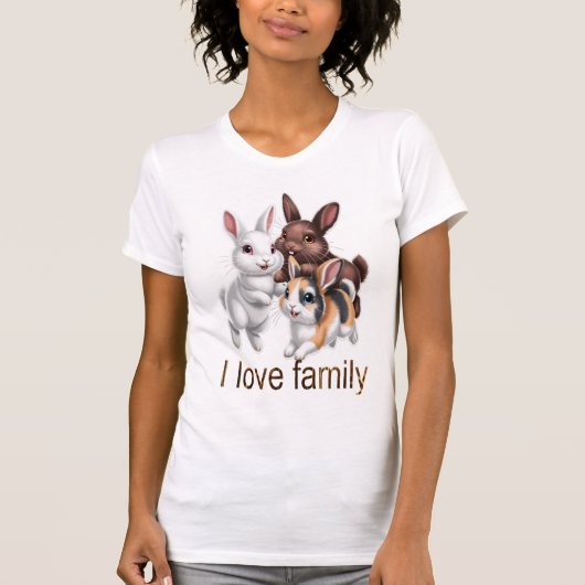 Rabbit family  t-shirt (Voorkant)