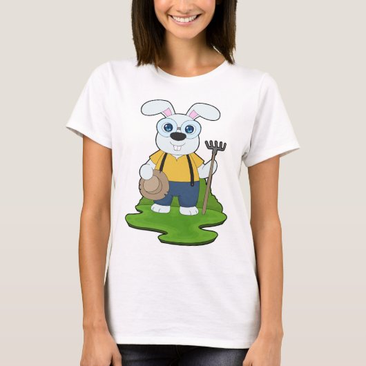 Rabbit Farmer Rake Farm T-shirt (Voorkant)