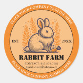 Rabbit Farming Custom Label Sticker (Voorkant)