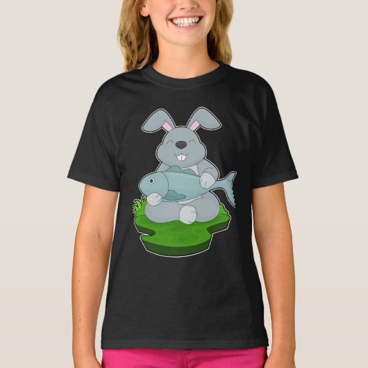 Rabbit Fisher Fish Vist T-shirt (Voorkant)