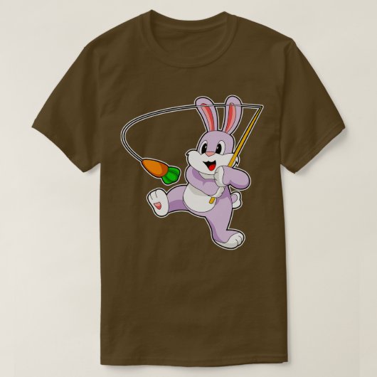 Rabbit Fisher Gevist rod rot T-shirt (Design voorkant)