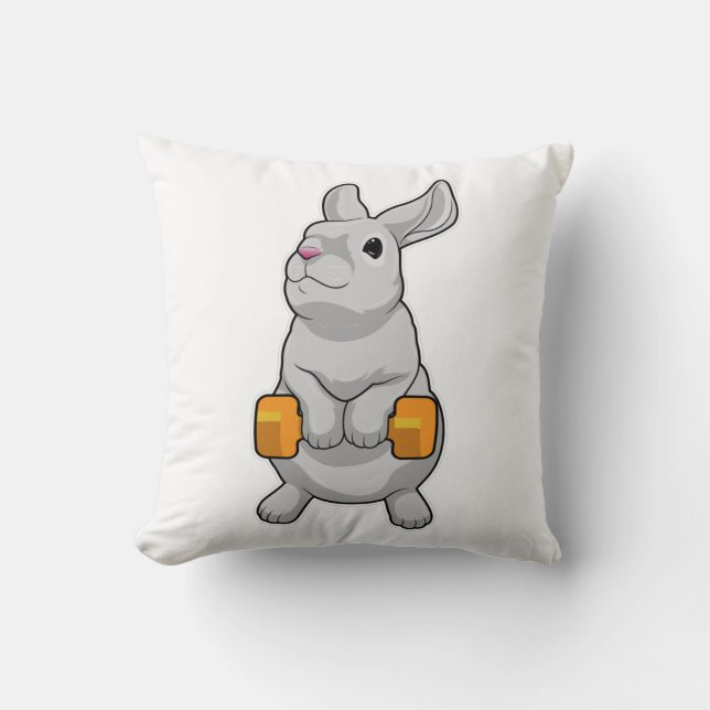 Rabbit Fitness Dumbbell Kussen (Voorkant)