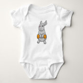 Rabbit Fitness Dumbbell Romper (Voorkant)