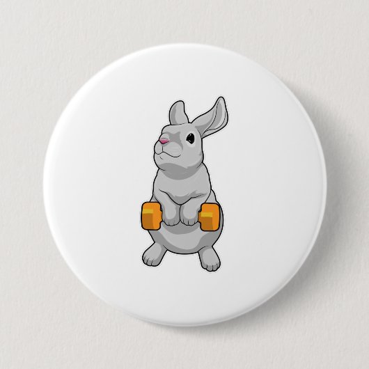 Rabbit Fitness Dumbbell Ronde Button 7,6 Cm (Voorkant)