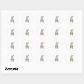 Rabbit Fitness Dumbbell Ronde Sticker (Vel)