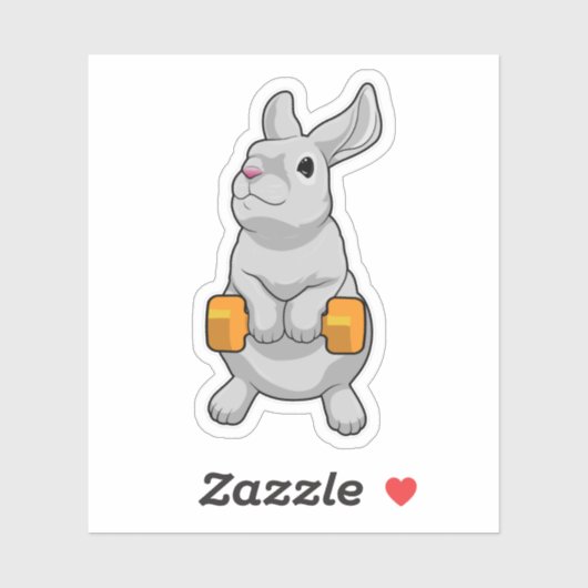 Rabbit Fitness Dumbbell Sticker (Vel)