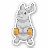 Rabbit Fitness Dumbbell Sticker (Voorkant)