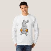 Rabbit Fitness Dumbbell T-shirt (Voorkant volledig)