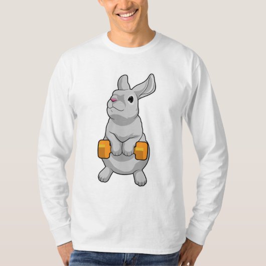 Rabbit Fitness Dumbbell T-shirt (Voorkant)
