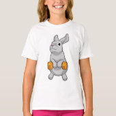 Rabbit Fitness Dumbbell T-shirt (Voorkant)