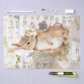 Rabbit Flower Butterfly Music Gold Decoupage Idee Tissuepapier (Craft)