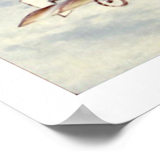 Rabbit Flying a Plane Poster (Hoek)