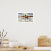 Rabbit Flying a Plane Poster (Keuken)
