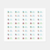 Rabbit Fox Owl Custom Personal Name Labels (Vel)